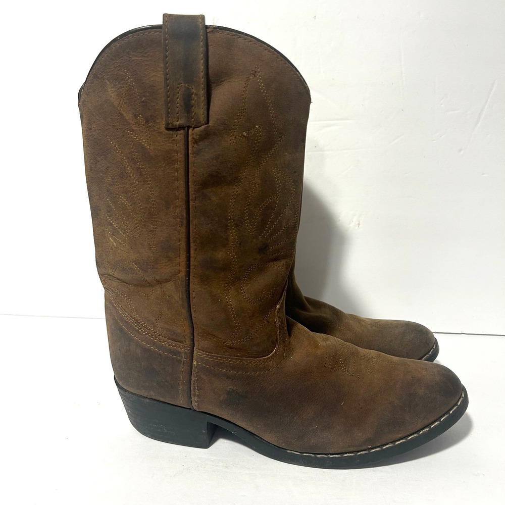 Masterson Boot Co Western Boots Women 6 Brown Leather Roper RB2000Y - Picture 3 of 9